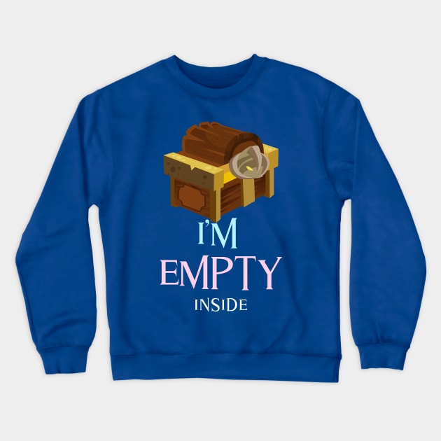 Trans Chest Mastectomy "I'm empty inside" Crewneck Sweatshirt by WovenKindness